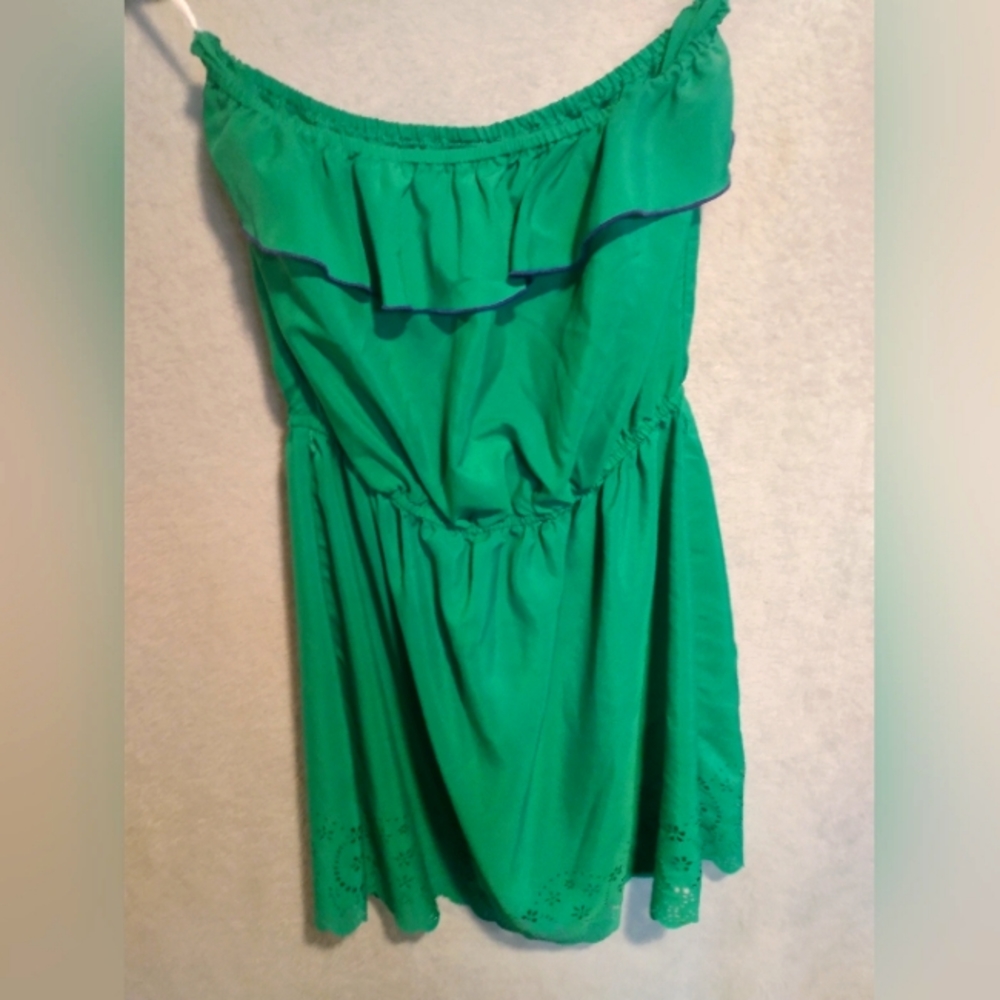 Strapless Green Dress